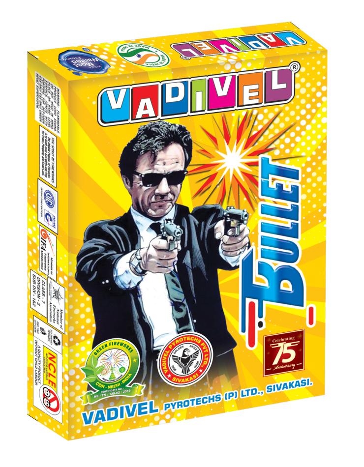 Bullet Crackers – 10 Pcs/Box | Vadivel Fireworks | Vfa Sivakasi