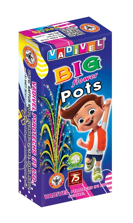 Flower Pots Big (10 Pcs/Box) | Vadivel Fireworks | Umayal Crackers