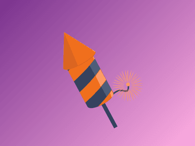 Bluestar Skyburst Rocket
