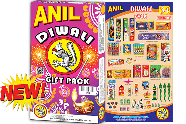 Diwali Gift Box – 34 Green Crackers By Anil Fireworks | Eco-Friendly Festive Combo thumbnail