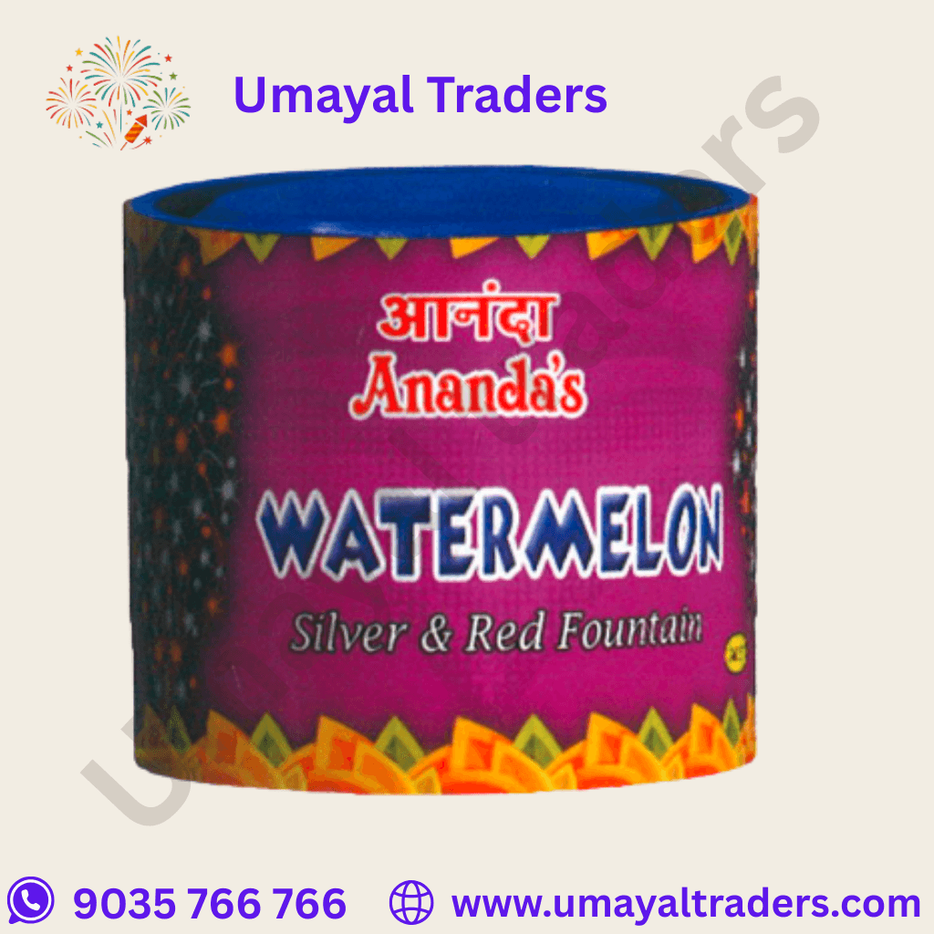 Ananda Watermelon Silver and Red Fountain