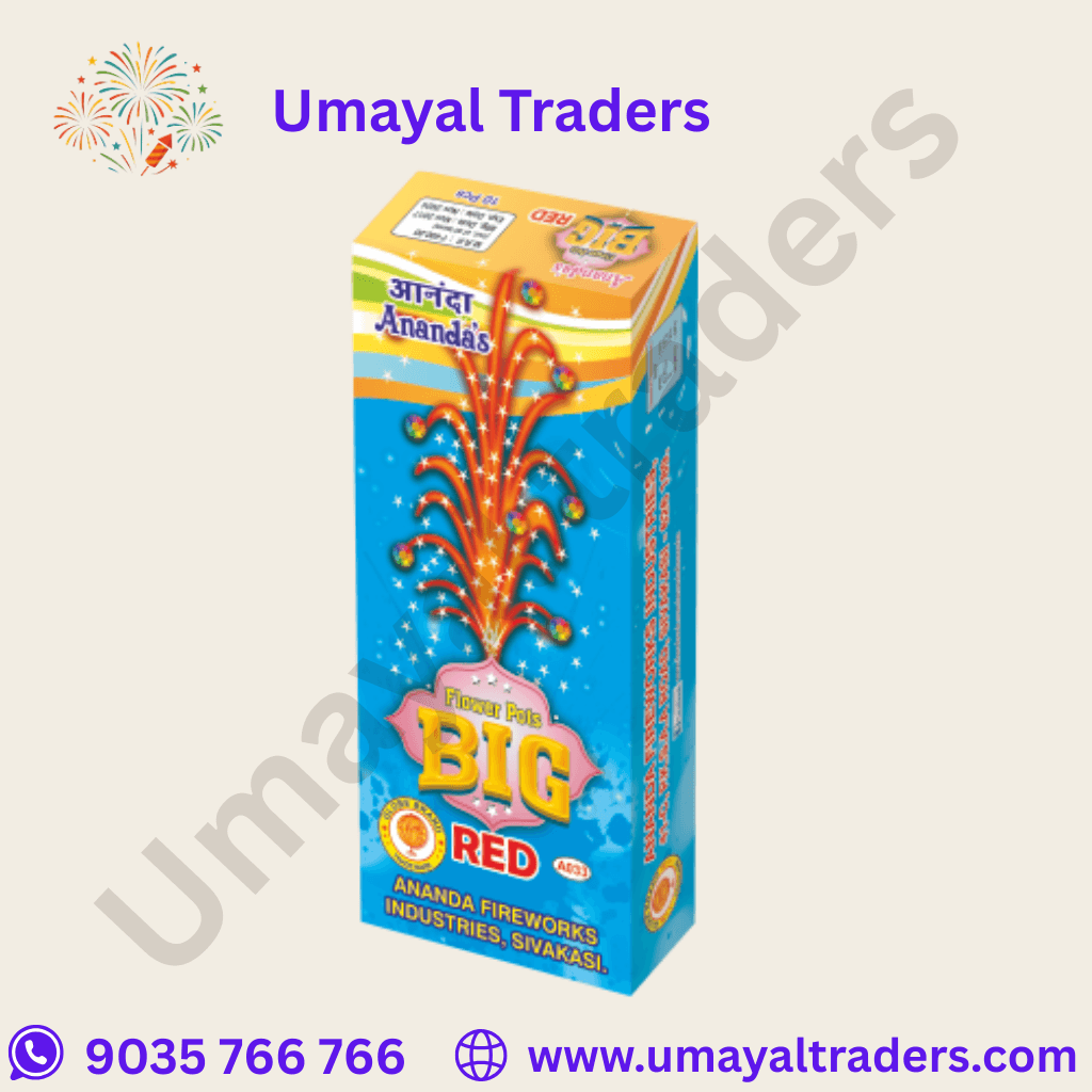 Ananda Red Flower Pots Big thumbnail