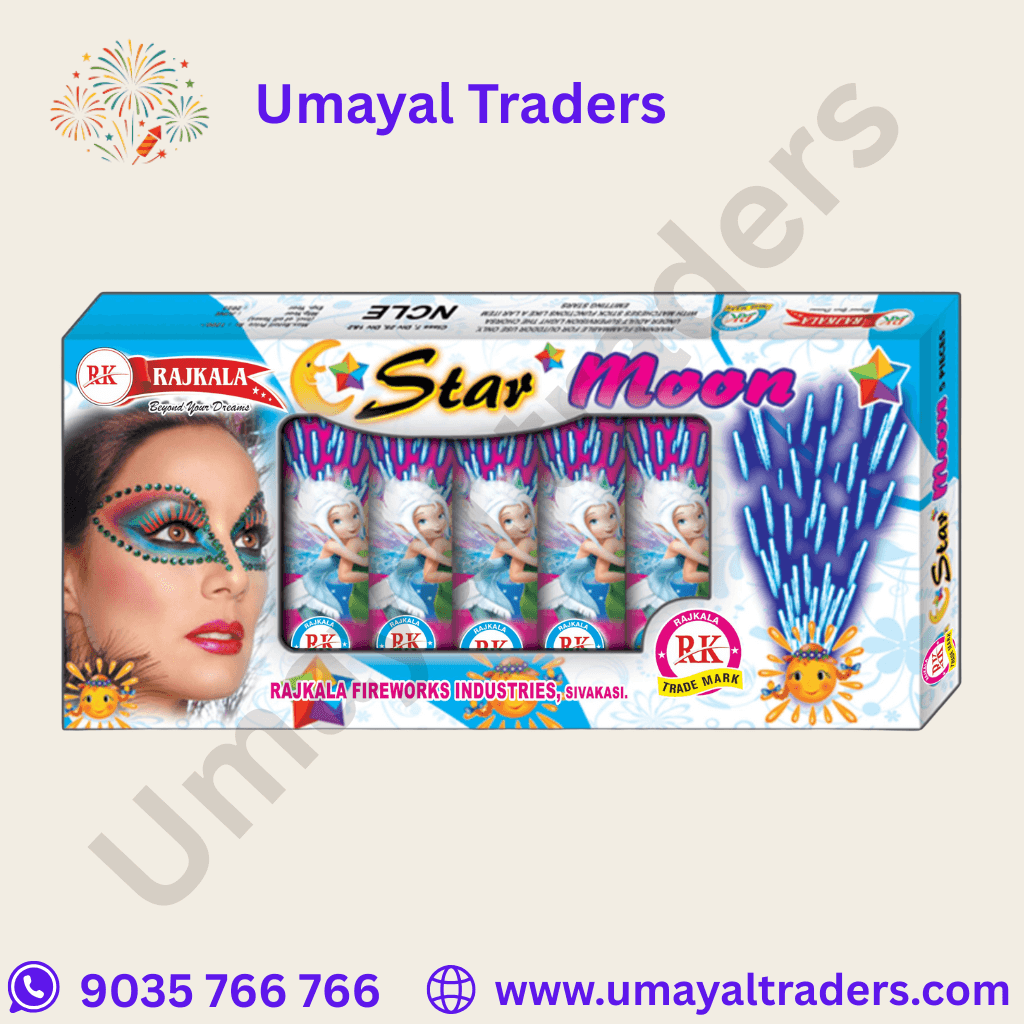 Raj kala Star Moon Shootout Silver Glittering thumbnail