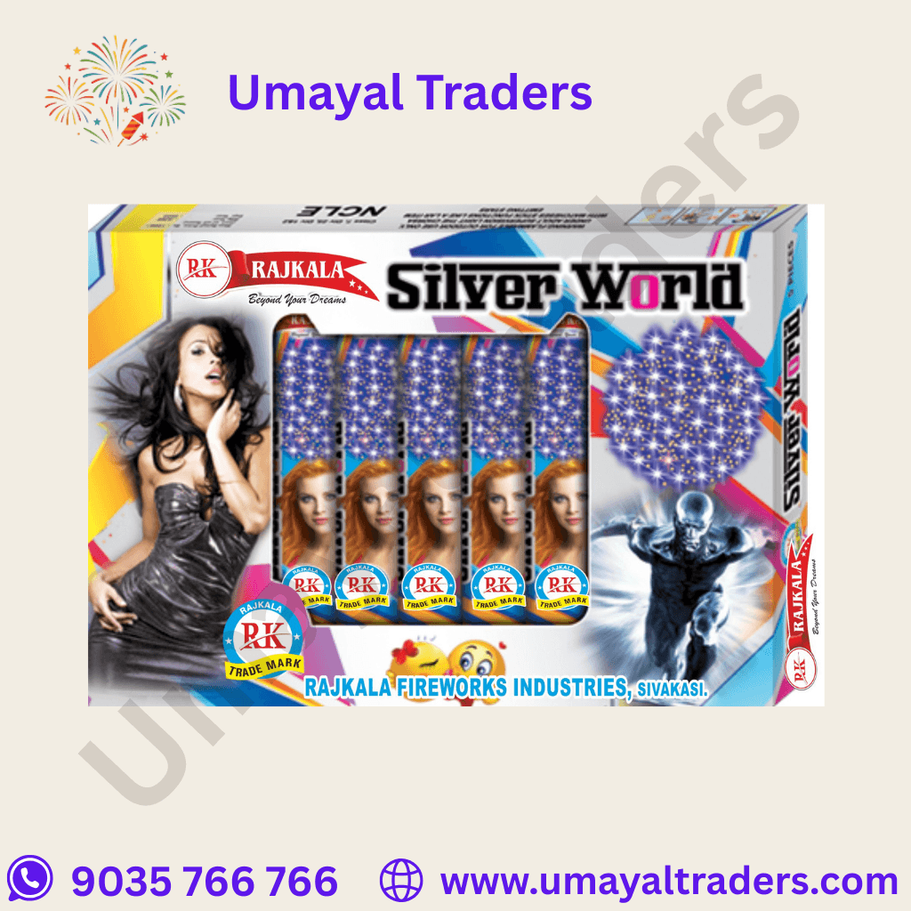 Raj kala Silver World Flash With Silver Glittering thumbnail