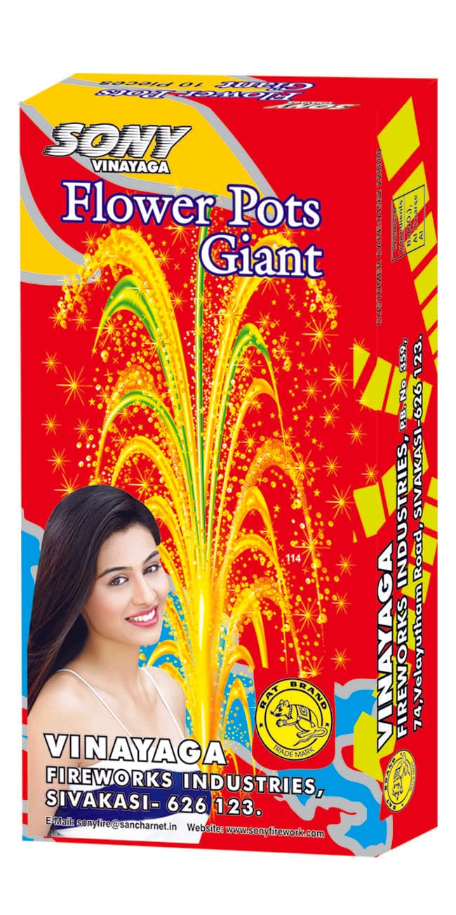 Flowerpots Giant (1 Box) – Towering Glory Of Light | Sony Fireworks | Umayal Crackers thumbnail
