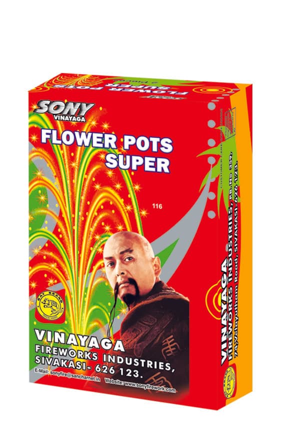 Flowerpots Super (2 Pieces) – Embossed Design | Sony Fireworks | Umayal Crackers thumbnail