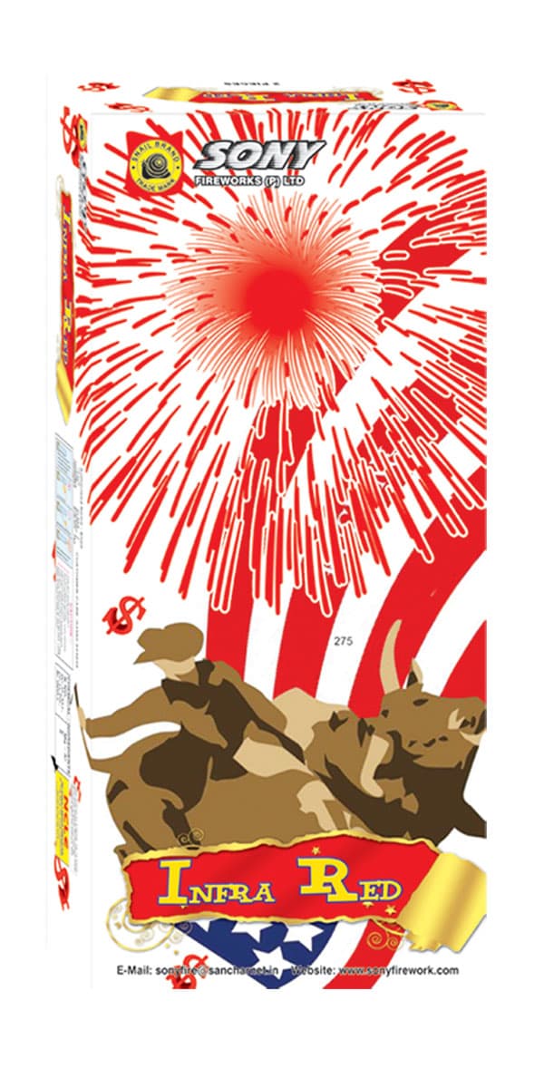 Infra Red (2 Pieces) – Intense Flame Burst In Fiery Red | Sony Fireworks | Umayal Crackers