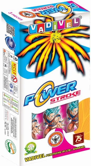 Power Stroke – 1.75" Aerial Shells (3 Pcs/Box) | Vadivel Fireworks | Umayal Crackers