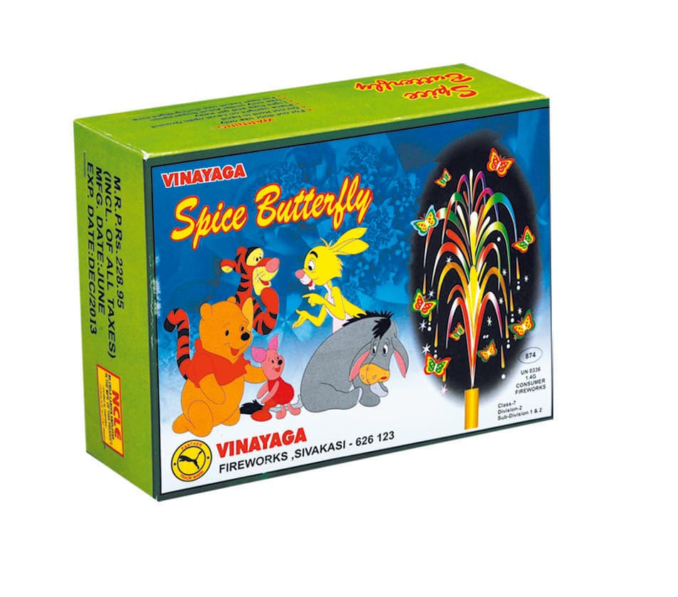 Spice Butterfly (1 Box – 2 Pieces) – A Dazzling Dance Of Colors | Sony Fireworks | Umayal Crackers thumbnail