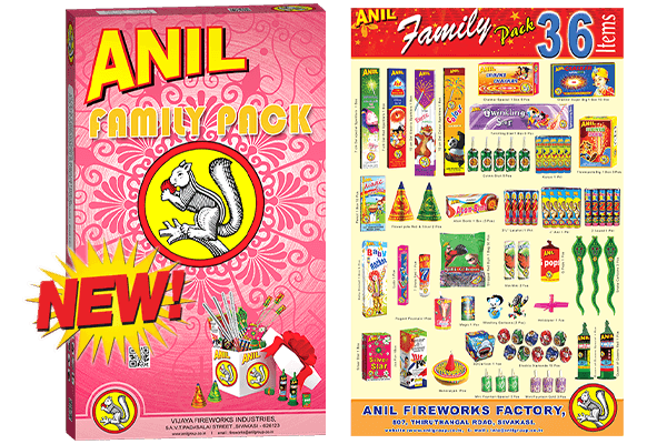 Anil Family Gift Pack – 36 Green Crackers | Eco-Friendly Diwali Fireworks
