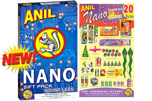 Nano Gift Pack (Soundless, Eco-Friendly) – 20 Crackers By Anil Fireworks