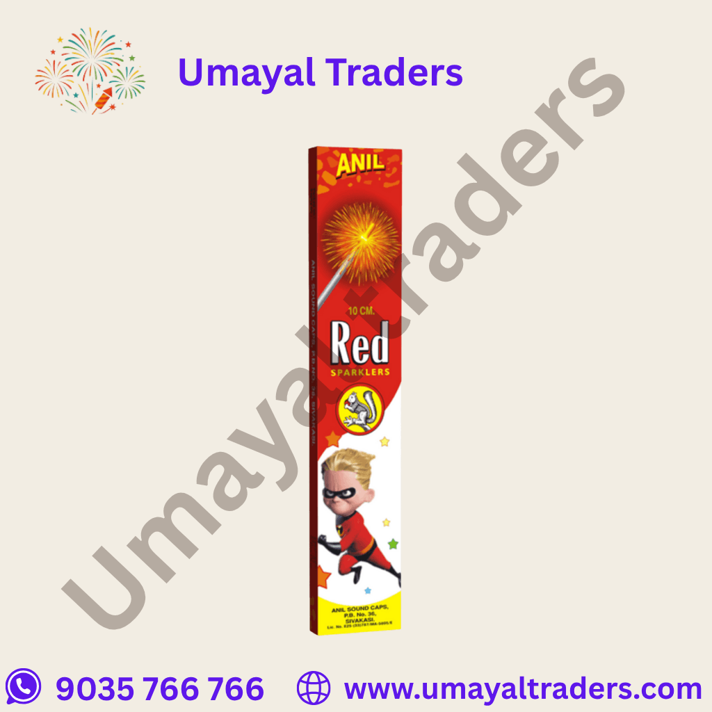 Anil 10 CM DELUXE RED SPARKLERS