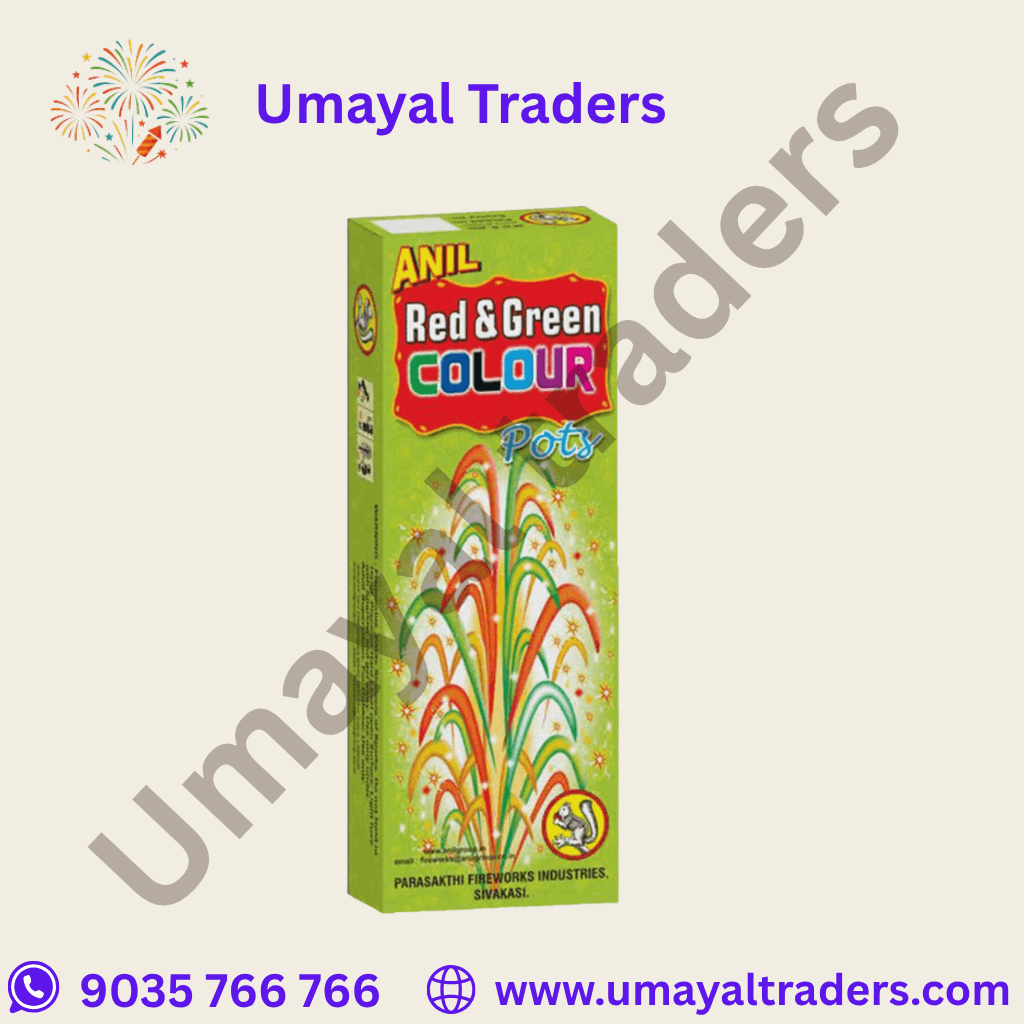 Anil Red and Green Colour pots
