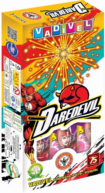 Daredevil – 1.75" Aerial Shells (3 Pcs/Box) | Vadivel Fireworks | Umayal Crackers