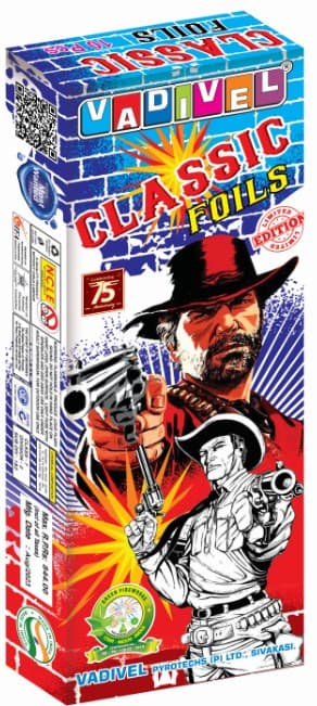 Classic Foils (Micro Cord Fuse) – 10 Pcs/Box | Premium Ground Fireworks By Umayal Crackers