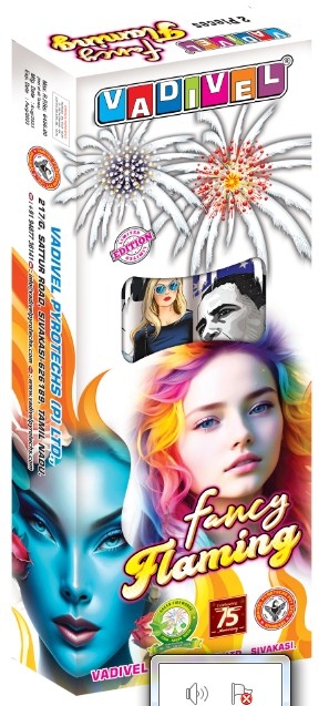 Fancy Flaming – 4" Premium Aerial Shells (2 Pcs/Box) | Vadivel Fireworks | Umayal Crackers