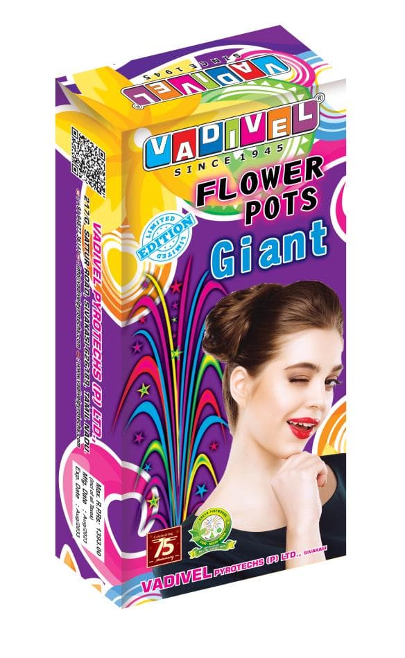 Flower Pots Giant – 10 Pcs Box | Vadivel Fireworks | Umayal Crackers
