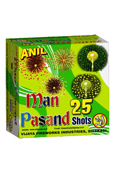 Man Pasand – 25 Shots Green Crackers | Vibrant Fireworks By Anil Fireworks