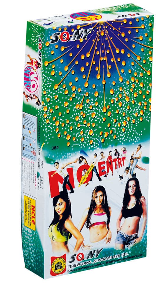 No Entry (3 Pieces) – Fierce Aerial Barrage With Blazing Colors | Sony Fireworks | Umayal Crackers