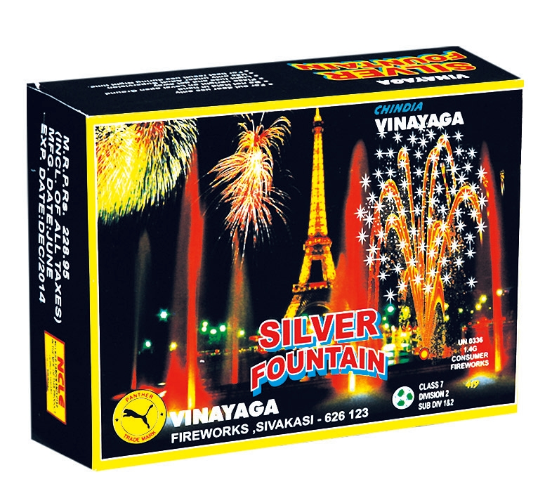 Silver Fountain (1 Box) – A Dazzling Rain Of Silver Elegance | Sony Fireworks | Umayal Crackers